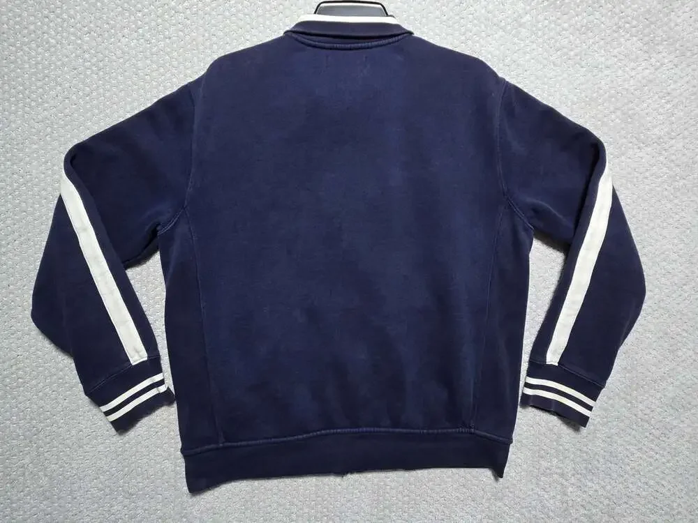 Polo Ralph Lauren Full-zip Track Jacket / Sweatshirt Navy Blue w/ White Stripes